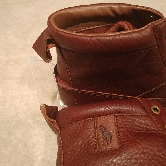 Polo Ralph Lauren Leather Hi Top Sneakers - Picture 3 of 6